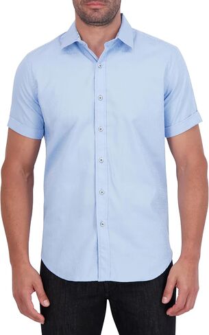 Robert Graham Mens Windsor 2 Short Sleeve Woven Button Down Shirt in Saudi Arabia