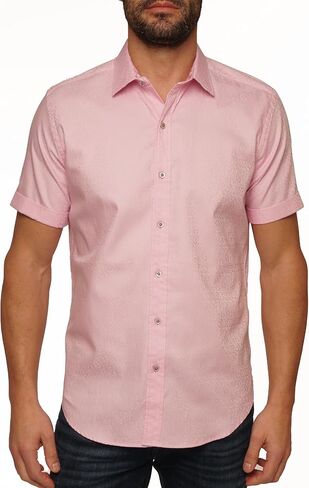 Robert Graham Mens Windsor 2 Short Sleeve Woven Button Down Shirt in Saudi Arabia
