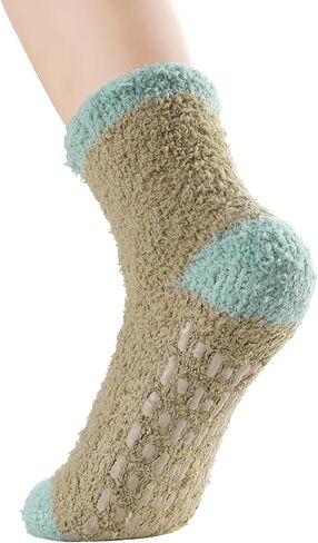 Zando Comfy Socks Fleece Socks Winter Socks Womens Grip Socks Women Cozy Gifts for Women Gifts for Elderly Women in Kuwait