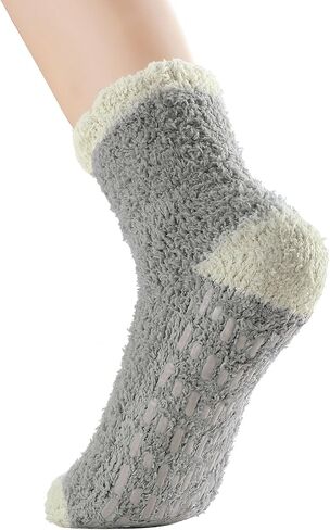 Zando Comfy Socks Fleece Socks Winter Socks Womens Grip Socks Women Cozy Gifts for Women Gifts for Elderly Women in Kuwait