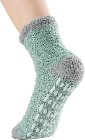 Zando Comfy Socks Fleece Socks Winter Socks Womens Grip Socks Women Cozy Gifts for Women Gifts for Elderly Women in Kuwait
