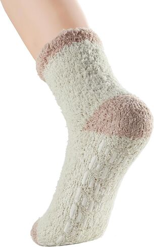 Zando Comfy Socks Fleece Socks Winter Socks Womens Grip Socks Women Cozy Gifts for Women Gifts for Elderly Women in Kuwait