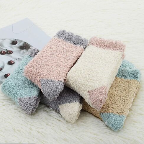 Zando Comfy Socks Fleece Socks Winter Socks Womens Grip Socks Women Cozy Gifts for Women Gifts for Elderly Women in Kuwait