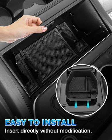 منظم وحدة التحكم المركزية قطعتين من Karltys لملحقات Land Rover Defender 2020-2025 90 110 130 (ليس لإصدار الثلاجة)، صينية وحدة تحكم وسطية ABS متينة وصينية إدخال صندوق تخزين مسند الذراع in Kuwait