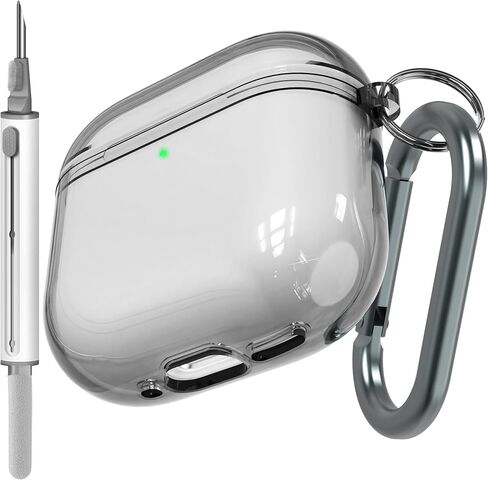VEIRRW for AirPods Pro 3 Case Clear Cover with Cleaner Kit, Soft Transparent TPU Compatible with AirPods Pro 3rd Generation case 2025(Clear) in Kuwait