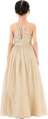 Lace Keyhole Back Flower Girl Dresses Wedding Reception Junior Pageants HLB in Kuwait