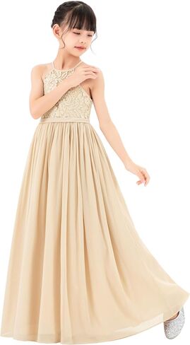 Lace Keyhole Back Flower Girl Dresses Wedding Reception Junior Pageants HLB in Kuwait