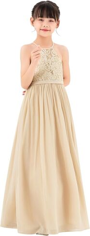 Lace Keyhole Back Flower Girl Dresses Wedding Reception Junior Pageants HLB in Kuwait