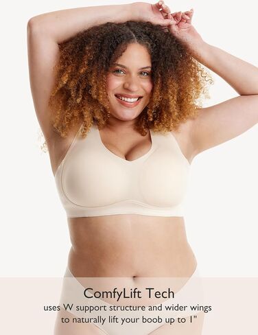 Women Seamless Wireless Bra with Support B-E Cups Lightly Lined Zero Gravity Sculpt No Spillage T-Shirt Bra EB063 in Saudi Arabia