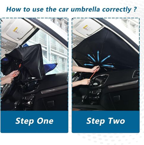 Blue Fire Dragon Car Windshield Sun Shade Umbrella Foldable Car Front Window Sunshade Umbrella UV & Heat Full Cover Car Front Windshield for Most Vehicle in Saudi Arabia