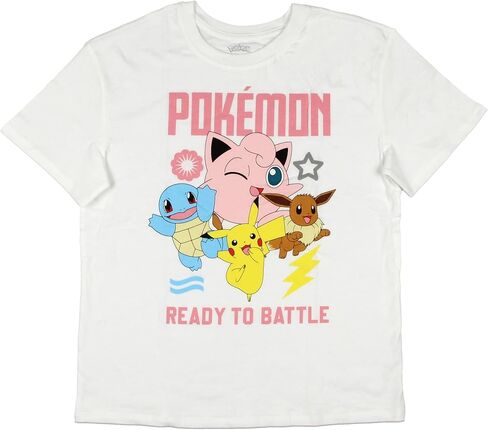 Pokemon Boys Ready to Battle Generation 1 Pokemon Character Pikachu, Squirtle, Eevee, Jigglypuff Kids T-Shirt in Kuwait