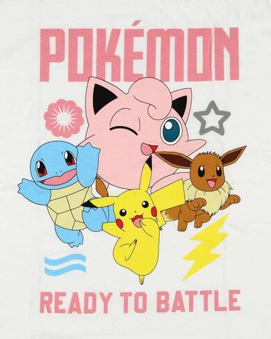 Pokemon Boys Ready to Battle Generation 1 Pokemon Character Pikachu, Squirtle, Eevee, Jigglypuff Kids T-Shirt in Kuwait