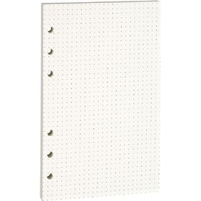 A6 Dotted Loose-leaf Paper,6-Hole Binder Refill Inserts for 6-Hole Binder Notebook,Thickness 100GSM,Beige,1 Pack(Contain 80Sheets)