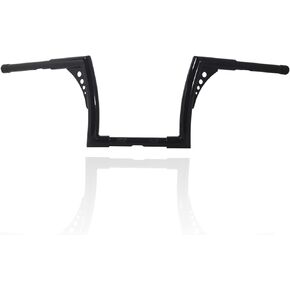 10 Inch Rise 1-1/4'' Batwing Ape Hangers Handlebar Compatible With Harley Softail FLST FXST Sportster XL 883 1200 Touring Road Glide+Road King (Gloss Black)