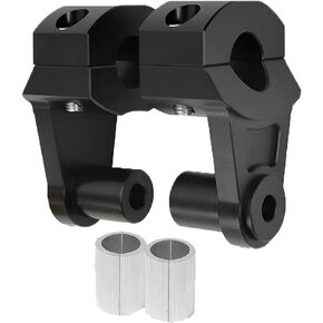Pivot Handlebar Risers - 2in Universal Motorcycle for 7/8" or 1-1/8in.Handlebar 2pcs (silver)