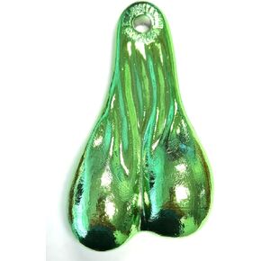 BULLS BALLS, Truck Nuts, 8" Tall Series, Made in USA-Light Green Metal