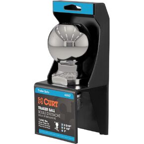 CURT 40084 Stainless Steel Trailer Hitch Ball, 7,500 lbs, 2-5/16-Inch Diameter, 1 x 2-1/8-Inch Shank