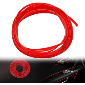 5M Flexible Trim for DIY Automobile Car Interior Exterior Moulding Trim Decorative Line Strip (Bright Red)