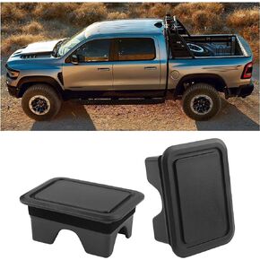 2PCS Stake Pocket Covers Compatible with Dodge Ram 1500 Sport,Rebel,Classic,Dustproof Truck Bed Rail Caps for Protecting Rear Truck Covers Holes,Rail Cover Car Exterior Accessories