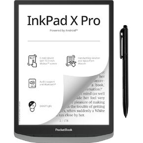 PocketBook InkPad X Pro E-Reader & E-Note | E-Ink Notepad | Handwriting-Feature & Pen | Glare-Free 10.3'' Mobius™ Screen | Powered by Android | SMARTlight | Audio- & E-Book Reader | Bluetooth & WiFi