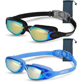 2 Pack Kids Swim Goggles, Swimming Goggles for Kids Toddler Youth 3-8/6-14, Anti-Fog Pool Goggles Child Boys Girls