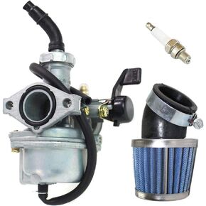 PZ22 Carburetor for 110cc 125cc Dirt Bikes Pit Bike Monkey Scooter ATV Quad Go Karts 22mm Carb with Air Filter Spark Plug by TOPEMAI