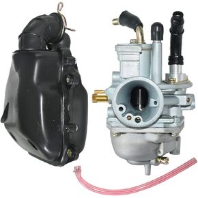 Carburetor with Air Filter Box fit for Polaris Predator 50/90, Scrambler 50/90, Sportsman 90 Manual Choke 90cc 100cc Manual choke Carburetor