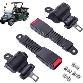 Golf cart seat Belts, Retractable, Universal,for EZGO, Club Car, Go Kart,UTV, Buggies and Bus-Set (2pcs)
