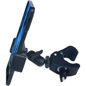 Phone Holder with Clamp for Golf Cart Universal Phone Mount Holder for Bicycle, Wheelchair, Stroller Mic Stand Phone Holder
