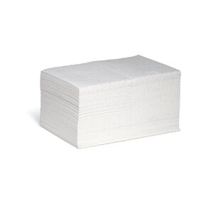 New Pig Oil-Only Absorbent Mat Pad | Pack of 100 Mediumweight Oil Pads | 23 oz Absorbency | Absorbs Oil, Repels Water | 20" x 15" MAT455