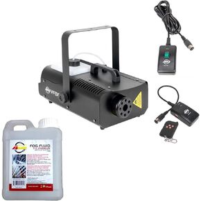 آلة دخان سائل شديدة التحمل بقدرة 1300 وات من American DJ وF1L Premium سعة 1 لتر من آلة الضباب DJ ذات أساس مائي (عبوتان) in Kuwait