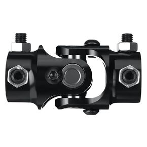 Piodelo Single Steering Shaft Universal U Joint 3/4" DD x 3/4" DD, Lower Splined Steering Shaft Total Length 83mm (3-1/4"), Working Angle 35°Degree - Black