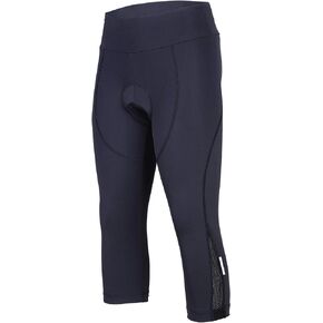 سروال نسائي لركوب الدراجات 4D مبطن للدراجة ضاغط 3/4 سروال كابري للدراجة مع حزام خصر عريض (3XL، أسود) in Kuwait