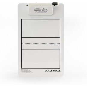 Tandem Sport Volleyball Coaches Deluxe Clipboard - Double Sided Dry Erase Volleyball Coach's Clipboard with Dry Erase Marker - Plan Strategy, Visualize Plays - Volleyball Coaching Supplies