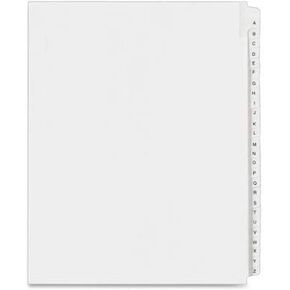 Avery Products - Avery - Allstate-Style Legal Side Tab Dividers, 26-Tab, A-Z, Letter, White, Set of 25 - Sold As 1 Set - Rip Proof™ reinforced, dual-sided, laminated tabs make it easy to organize your