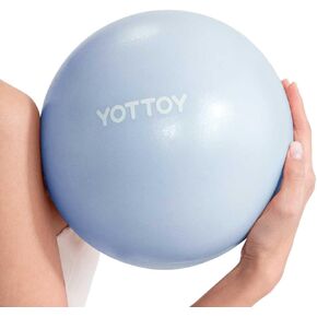 YOTTOY Pilates Ball, 10-inch Exercise Ball with Anti-Burst Technology for Stability, Stability Ball for Yoga, Pilates, Physical Therapy, Home Gym and Office Fitness Equipment