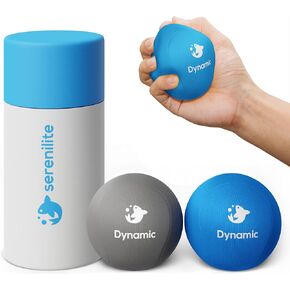 Serenilite Hand Therapy Exercise Stress Ball Bundle - Stress Ball 2.0 with Dynamic Resistance & Grip Strengthening - Therapeutic Hand Restoration