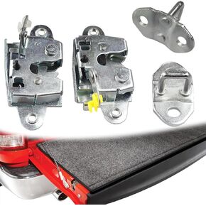 E-Vniko Tailgate Lock Latch with Striker Compatible for Toyota Tacoma 2004-2015, Hilux Vigo 2004-2011 Replacement Back Tailgate Lock Assy 65790-0K010 65780-0K010