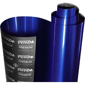 VViViD+ Ultra Gloss Neptune Pearl Blue 1ft x 5ft Vinyl Car Wrap Premium Paint Replacement Film Roll with Nano Air Release, Stretchable Cap Liner, Self Adhesive, Indoor Outdoor