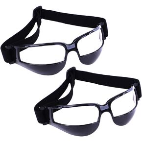Basketball Goggles Sport Dribble Specs Goggles Black Sports Goggles Dribbling Specs Basketball Training Aid for Teenagers Kids Gifts (2 Pieces)