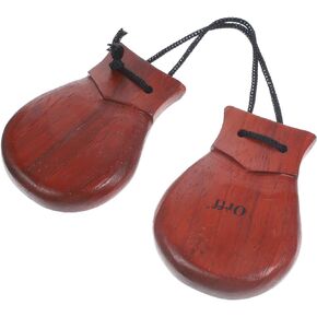 Vaguelly handheld castanets percussion instrument wooden spanish castanets for adults wooden castanets bulk wooden castanet clapper percussion instruments for adults Spain pear wood aldult