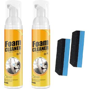 Toheok Dry Cleaning Ahent Multipurpose Foam Cleaner Spray, Foam Cleaner for Car and House Lemon Flavor, All-Purpose Household Cleaners for Kitchen (100ML X 2PCS)