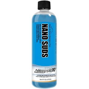 Nanoskin NANO SUDS Foaming Car Wash Shampoo 5 Gallons - Works with Foam Cannon, Foam Gun, Bucket Washes, Car Soap for Pressure Washer | Safe for Cars Trucks, Motorcycles, RVs & More | Fruity Scented, 640 Fl Oz (Pack of 1), Blue