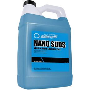 Nanoskin NANO SUDS Foaming Car Wash Shampoo 5 Gallons - Works with Foam Cannon, Foam Gun, Bucket Washes, Car Soap for Pressure Washer | Safe for Cars Trucks, Motorcycles, RVs & More | Fruity Scented, 640 Fl Oz (Pack of 1), Blue
