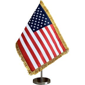 California Tabletop Flag Desktop Flags with Base Stand Pole Golden Tassel Sleeve 20x30 CM 8x12 Inches - Retractable Desktop Flag Stand (24 cm-42cm) Printed California Flag Pattern Indoor