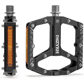 MZYRH Mountain Bike Pedals MTB Pedals,9/16" Non-Slip Lightweight Aluminum Alloy Bicycle Pedals for Road Mountain BMX MTB