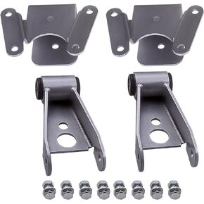 Tuningsworld 4" Drop Hanger and Shackle Kit, Lowering Kits for Dodge Charger Ram D100 D150 All Cabs 1972-1993 2WD