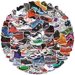 Basketball Shoe Sneaker Stickers Cool Basketball Stickers Stylish Vinyl Stickers for Luggage Car Laptop Skateboard Keyboard Personalize Decal Stickers 100 PCS…