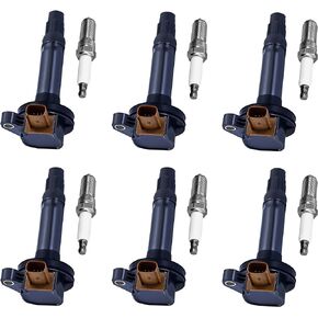 ENA Set of 6 Iridium Spark Plug and 6 Ignition Coil Pack Compatible with Ford Expedition F-150 Flex Interceptor Transits 150 250 350 HD Turbo 3.5L Replacement for UF646 SP534