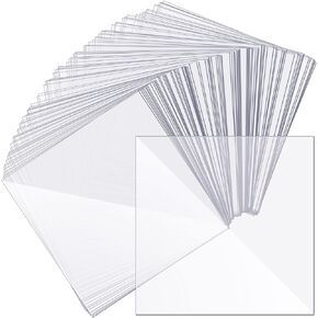 WILLBOND 200 Pcs Curing Film Squares Plastic Tabs 2 Inch Windshield Glass Repair Tool Windshield Mirror Crack Scratch Repair Curing Film for Chips Bulls Eyes Star Shaped